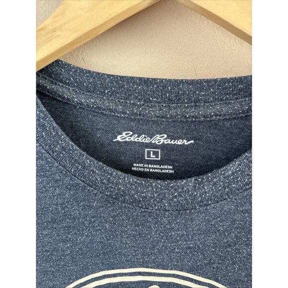 Eddie Bauer Men’s Blue T-Shirt Size Large Mountain Graphic Outdoor Tee - Picture 5 of 7
